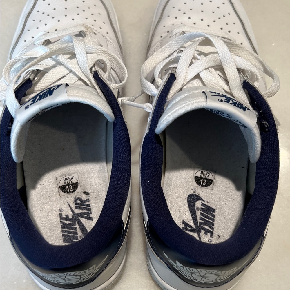 Nike Jordan 1 Retro Low 85 Metallic Navy Blue - Picture 10 of 11